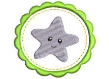 Stickmuster - Seestern Button